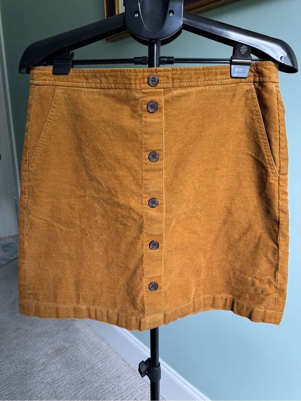 J. Crew Factory Corduroy Button-Front Mini Skirt Size 12